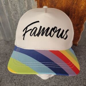 Disney White Cap with Rainbow‎ Brim
